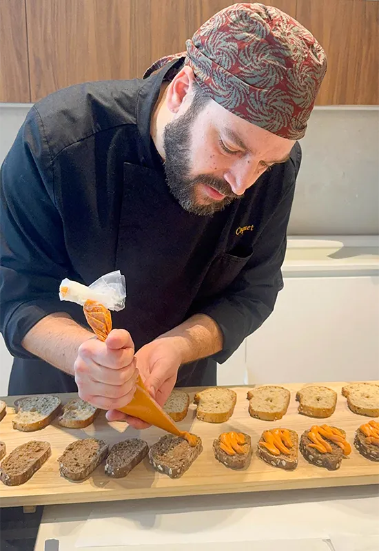 Maxime Coquet, chef à domicile